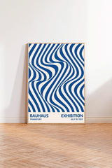 The image is a poster for the Bauhaus exhibition in Frankfurt, Germany, which took place from July 19, 1923 to September 25, 1923.