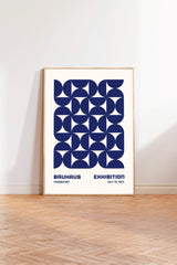 The image is a framed poster for the Bauhaus exhibition in Frankfurt, Germany, which took place from July 19, 1933.