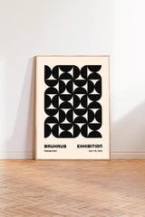 The image is a framed poster for the Bauhaus exhibition in Frankfurt, Germany, which took place from July 19, 1923 to July 23, 1923.