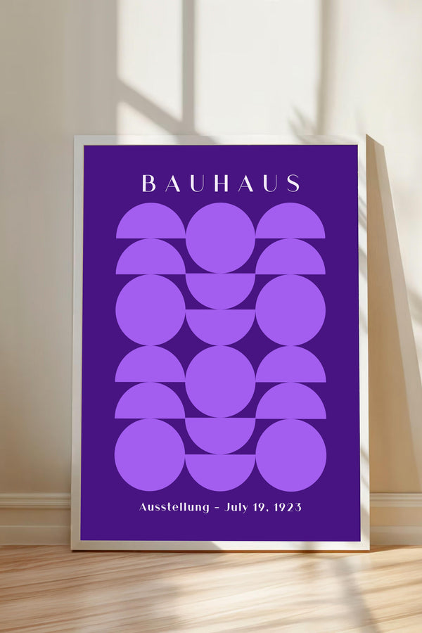 The image is a poster for the Bauhaus exhibition in Australia, which took place from July 19, 1923.