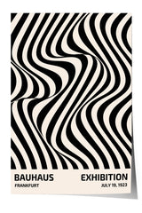 The image is a poster for the Bauhaus exhibition in Frankfurt, Germany, which took place from July 19, 1923.