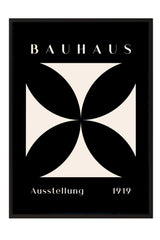 The image is a framed poster featuring the Bauhaus logo and text.