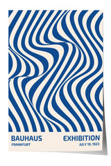 The image is a poster for the Bauhaus exhibition in Frankfurt, Germany, which took place from July 19, 1923.