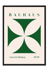 The image is a framed poster featuring the Bauhaus logo and text.