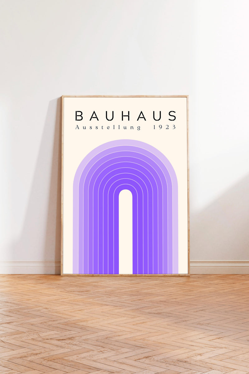 a poster of Bauhaus, a famous art school in Germany, with a minimalist design.