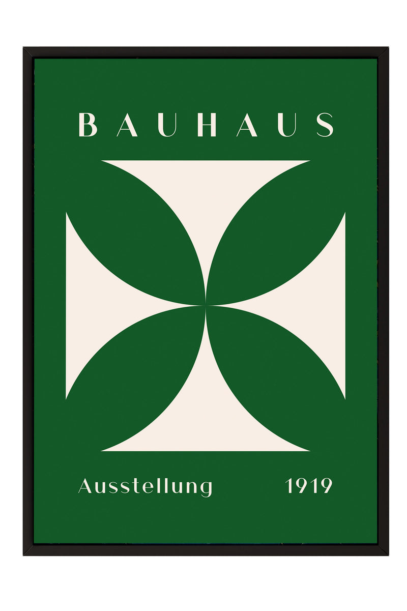 The image is a framed poster featuring the Bauhaus logo and text.
