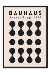 The image is a poster featuring the Bauhaus logo and the text "Bauhaus Austellung 1919".