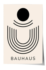 the logo of the Bauhaus, which consists of a circle and a series of curved lines arranged in a repeating pattern.