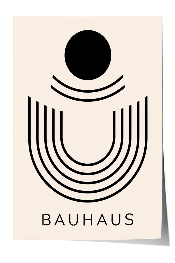 the logo of the Bauhaus, which consists of a circle and a series of curved lines arranged in a repeating pattern.