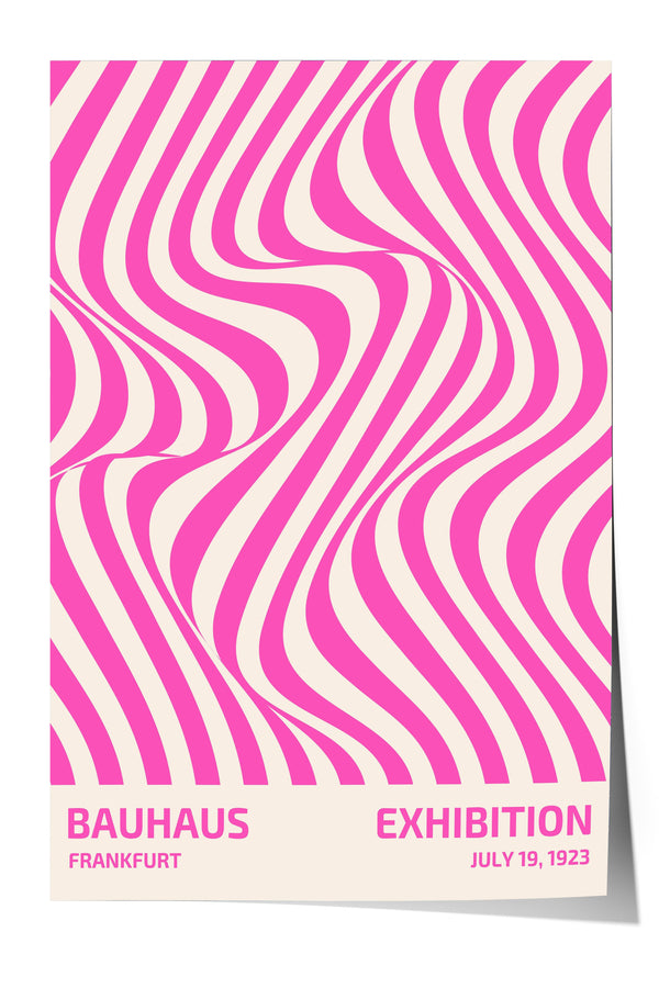The image is a poster for the Bauhaus exhibition in Frankfurt, Germany, which took place from July 19, 1923.