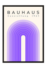 The image is a poster featuring the name "BAHAU" and the year "1923" in bold black text, along with a stylized purple arch design.