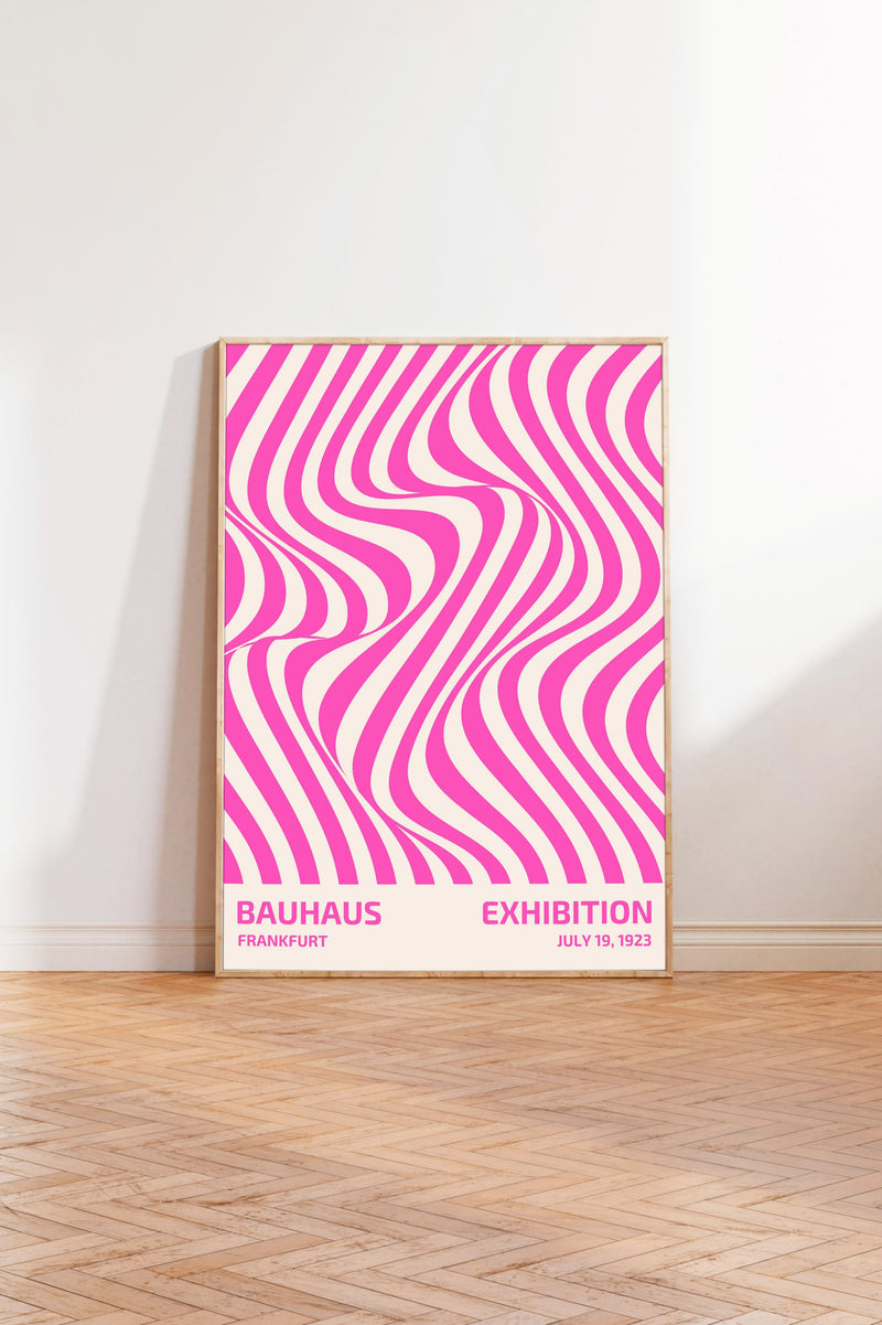 a poster for the Bauhaus exhibition in Frankfurt, Germany, which took place from July 19, 1923.