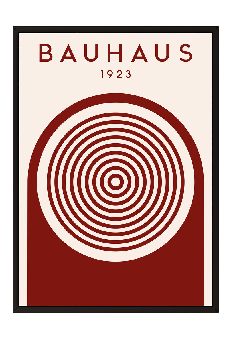 The image is a poster featuring the name "BAHAU" and the year "1923" in bold red letters, along with a red and white spiral design in the center.